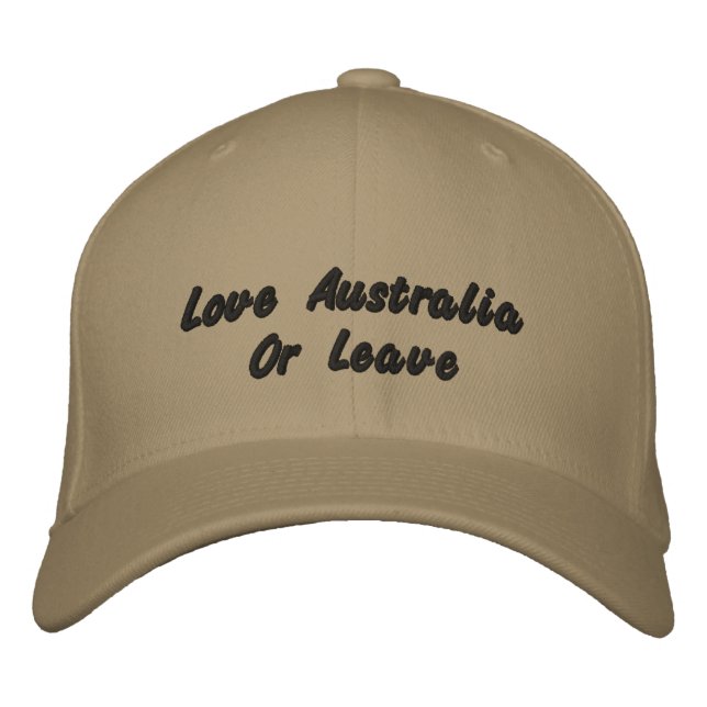 Liebe Australien oder Verlassen, Logo-Baseball-Cap Bestickte Baseballkappe (Vorderseite)