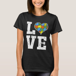 Liebe Autismus Bewusstsein für Kinder Mama Vater H T-Shirt