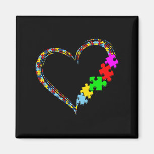Liebe Autismus Bewusstsein Herz Puzzle Piece Valen Magnet