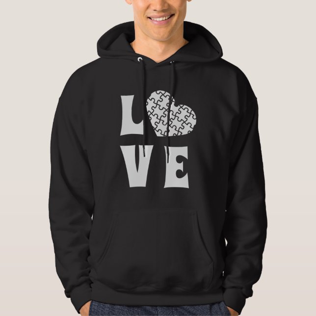 Liebe Autismus Bewusstsein Hoodie (Vorderseite)