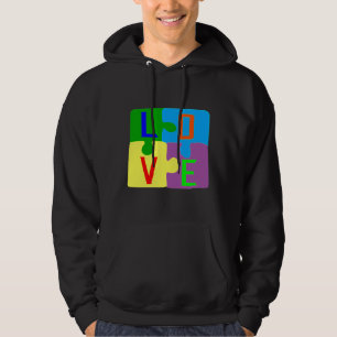 Liebe Autismus Bewusstsein Hoodie