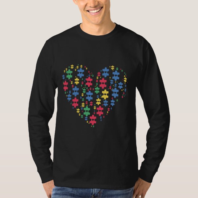 Liebe Autismus Bewusstsein Männer Frauen Kinder Au T-Shirt (Vorderseite)