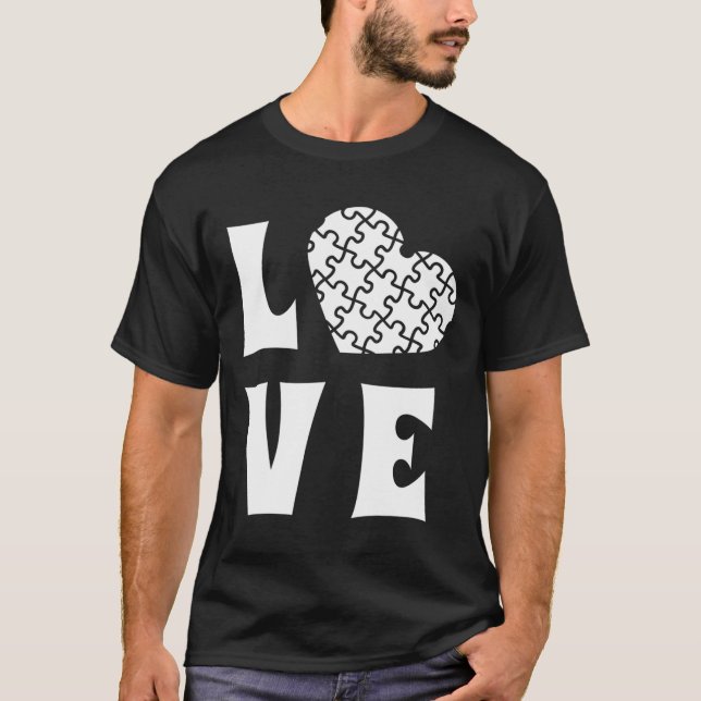 Liebe Autismus Bewusstsein T-Shirt (Vorderseite)