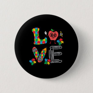 Liebe Autismus Bewusstseinslehrer Sped Special Button