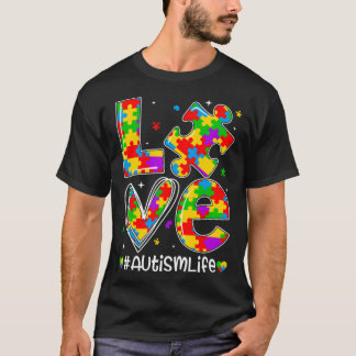 Liebe Autismus-Bewusstseinsmonat Süßes Puzzle Auti T-Shirt