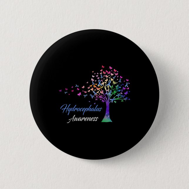 Liebe "Awareness Tree Ribbon" Hoffnung Bewusstsein Button (Vorderseite)