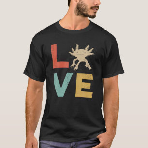 Liebe Axolotl Vintag Retro Lizard oder Salamander  T-Shirt