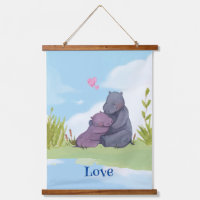 Liebe, Baby Hippo und ihre Mutter