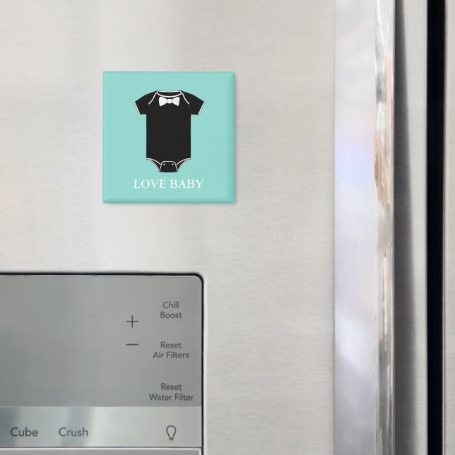 Liebe Baby Little Man Tuxedo Liebe Baby Dusche Par Magnet (In Situ (Kühlschrank))