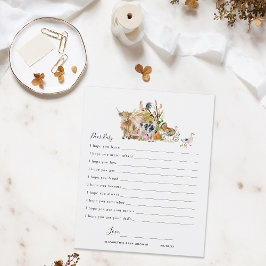 Liebe Baby wünscht | Fall Baby Shower Game