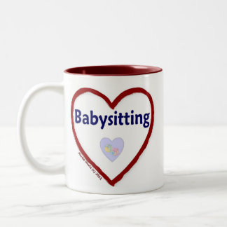 Liebe Babysitting Zweifarbige Tasse