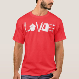 Liebe backen Cupcake Backen Niedlich Männer Frauen T-Shirt