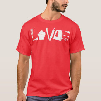 Liebe backen Cupcake Backen Niedlich Männer Frauen T-Shirt
