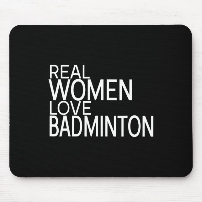 Liebe Badminton Shuttle Sprichwort Ladys Ou Mousepad (Vorne)