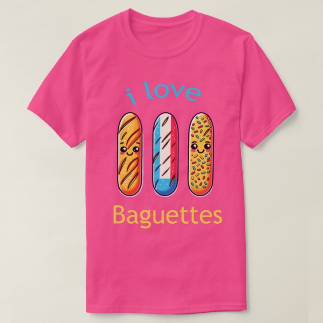 Liebe Baguettes T-Shirt (Design vorne)