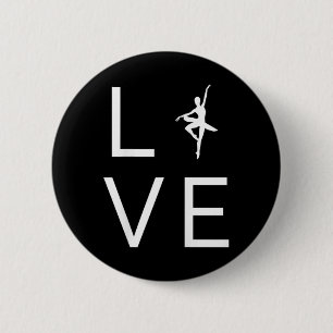 Liebe Ballerina Tanz Lover Dance Silho Button