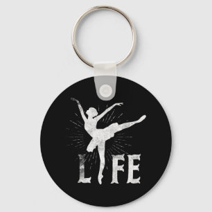 Liebe Ballett Leben T Shirt Tänzer gibt Tanzball Schlüsselanhänger