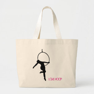 LIEBE-BAND Luftband/Lyra Silhouette-Tanz-Tasche Jumbo Stoffbeutel