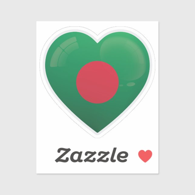 Liebe Bangladesch Aufkleber (Blatt)
