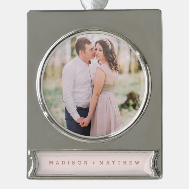 Liebe Banner-Ornament Silber (Vorderseite)