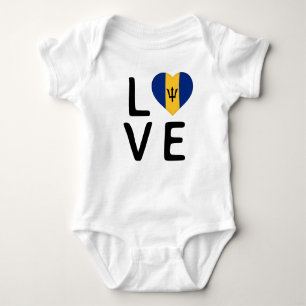 Liebe - Barbados-Flagge Baby Strampler