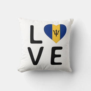 Liebe - Barbados-Flagge Kissen
