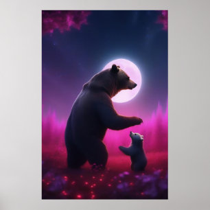 Liebe-Bärenposter der Mutter Poster