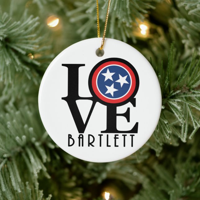 LIEBE Bartlett Tennessee Keramik Ornament (Baum)