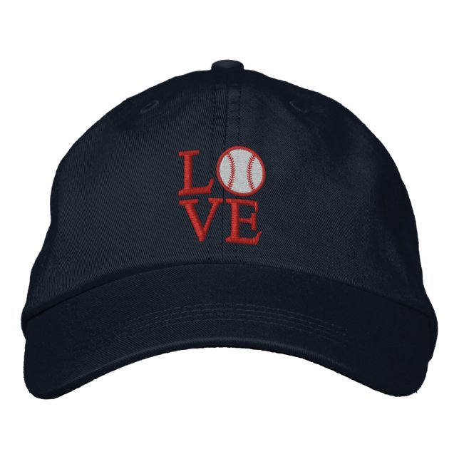 LIEBE Baseball Bestickte Kappe (Vorderseite)