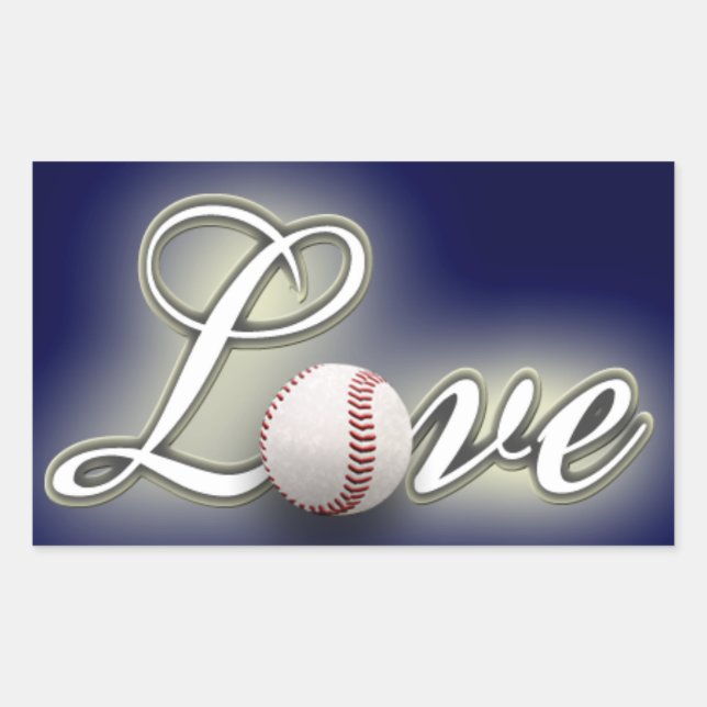 Liebe Baseball Foto Sticker (Vorderseite)