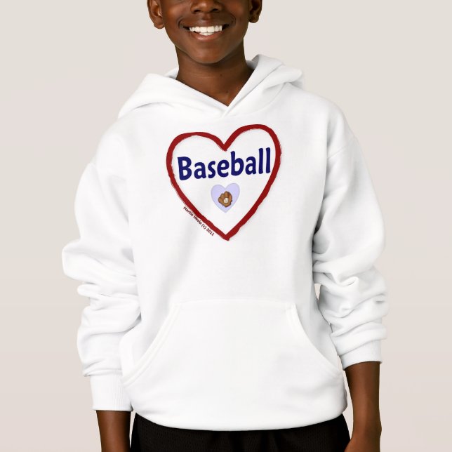 Liebe Baseball Hoodie (Vorderseite)