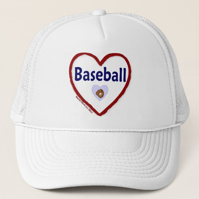 Liebe: Baseball - Hut Truckerkappe (Vorderseite)
