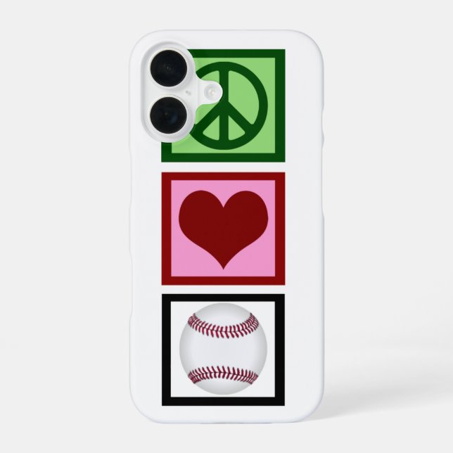 Liebe Baseball iPhone 16 Hülle (Rückseite)