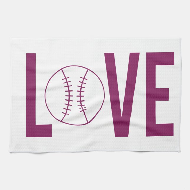 Liebe Baseball Küchentücher (Horizontal)