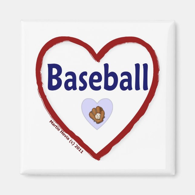 Liebe Baseball Magnet (Vorne)