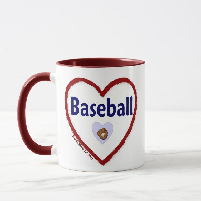 Liebe Baseball Tasse (Links)