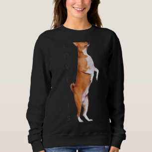 Liebe Basenji Dog Mama Vater Welpe Niedlichen Haus Sweatshirt