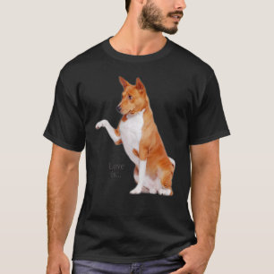 Liebe Basenji Dog Mama Vater Welpe Niedlichen Haus T-Shirt