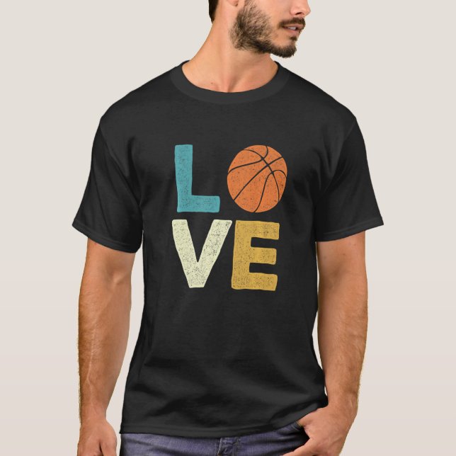 Liebe Basketball Basketball Trainerspitze Ball Sho T-Shirt (Vorderseite)