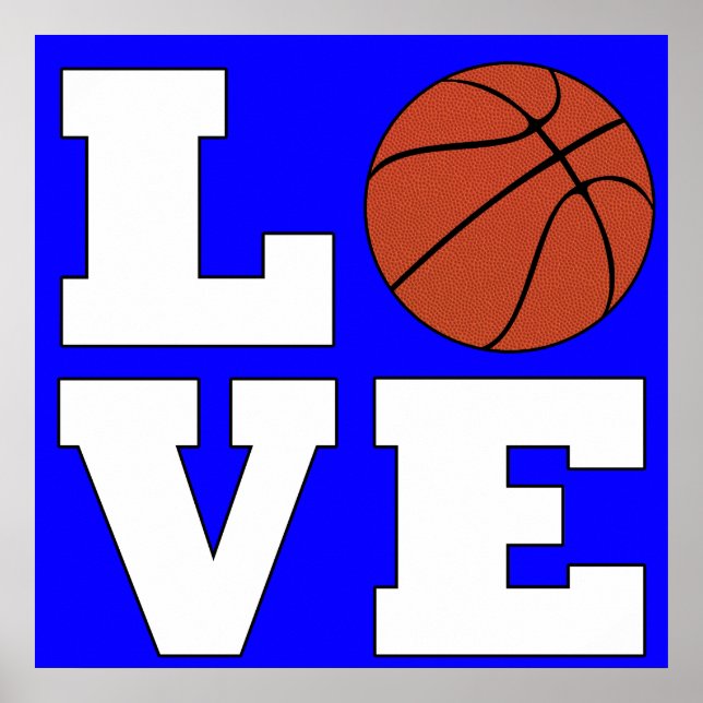 LIEBE Basketball Custom Color Fun Sport Lover Poster (Vorne)
