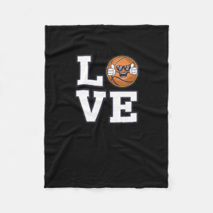 Liebe Basketball Design mit Coolem Emoji und Fleecedecke