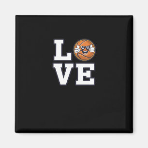 Liebe Basketball Design mit Coolem Emoji und Magnet