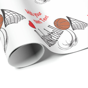 Liebe-Basketball Geschenkpapier