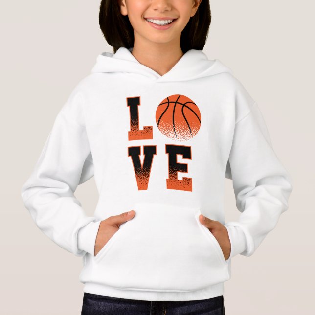 Liebe Basketball Girls Hoodie (Vorderseite)