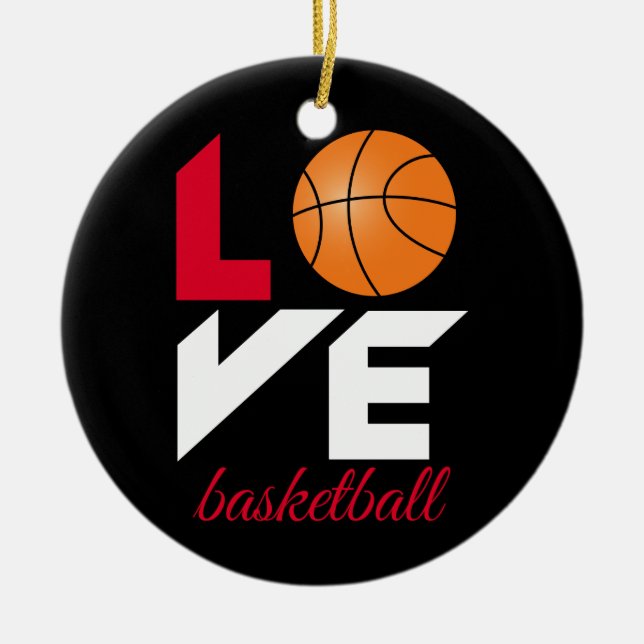 Liebe Basketball Keramik Ornament (Vorne)