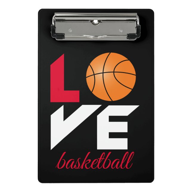 Liebe Basketball Mini Klemmbrett (Vorderseite)