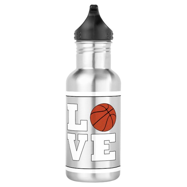LIEBE Basketball Player oder Coach Farbsport Edelstahlflasche (Rechts)