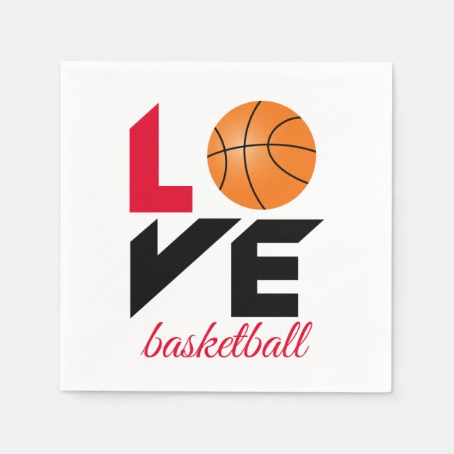 Liebe Basketball Serviette (Vorderseite)