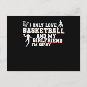 Liebe Basketball und meine Freundin Design Postkarte