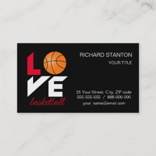 Liebe Basketball Visitenkarte